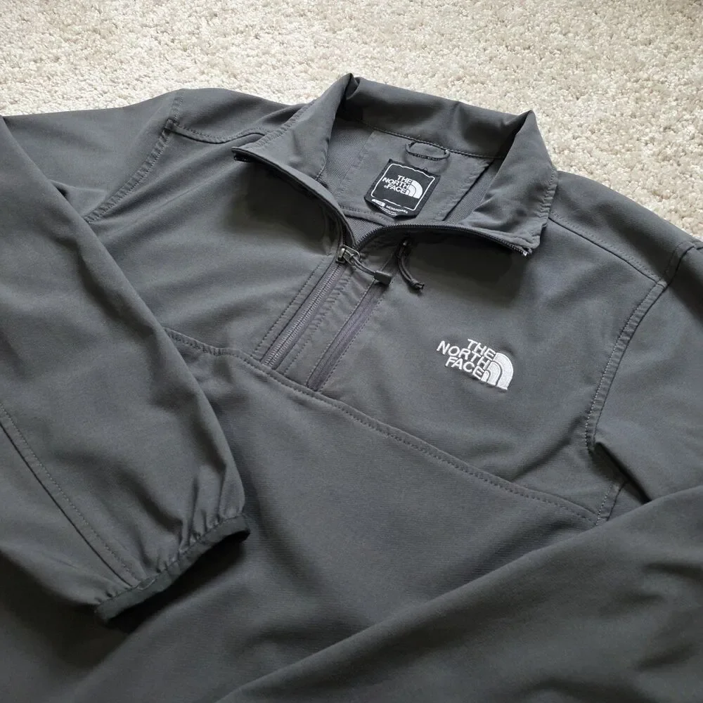 The North Face Men’s Softshell 1/4 Zip Pullover Jacket Charcoal Gray Size L